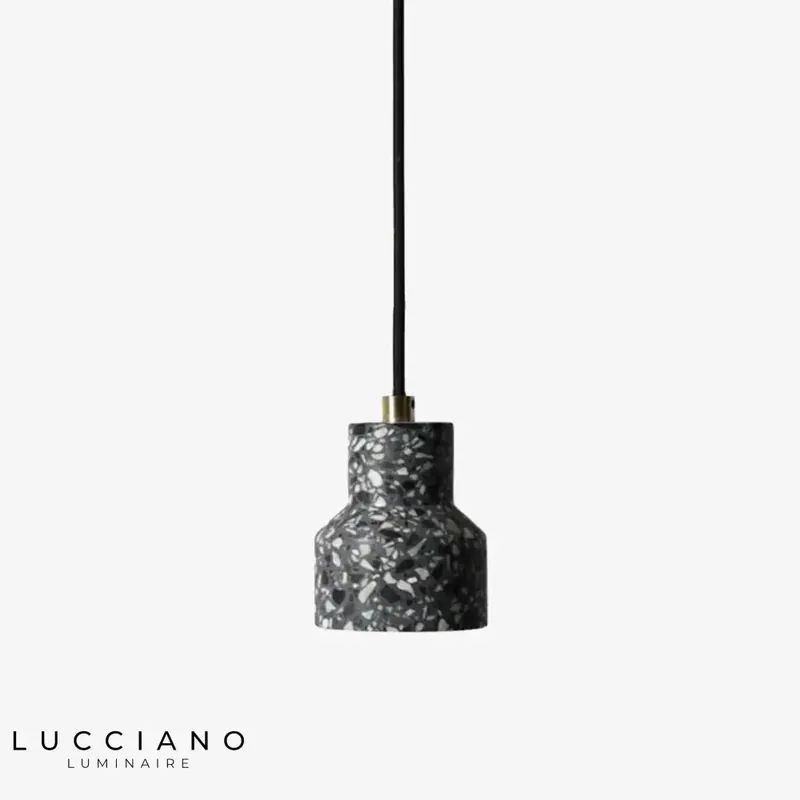Colored terrazzo cement pendant lamp