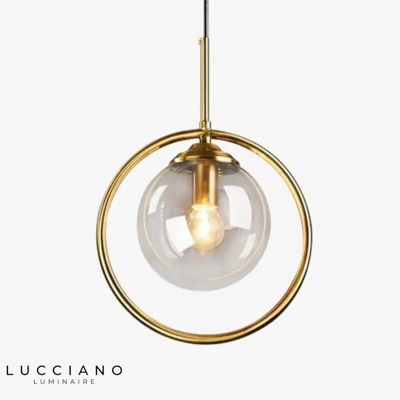 Smoked glass globe design LED pendant light