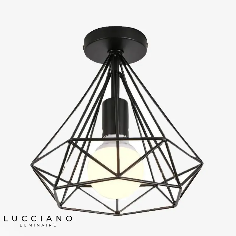 Black Scandinavian Birdcage Ceiling Light