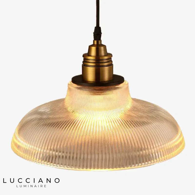 Vintage glass and gold Loft pendant light