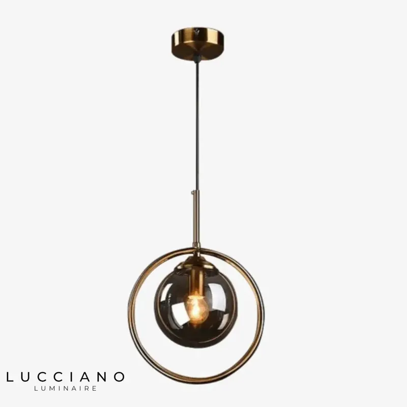 Smoked Glass Ball Pendant Light Hang