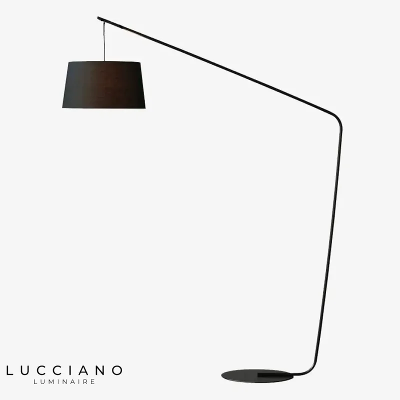 Creative black designer fabric floor lamp