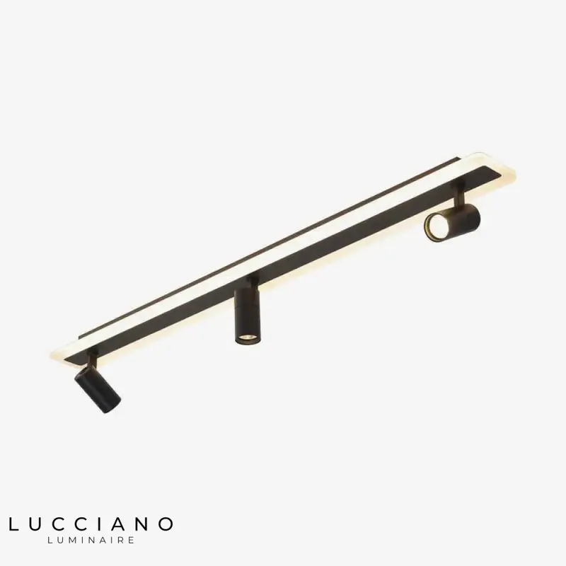 Modern black LED multi-spot ceiling light