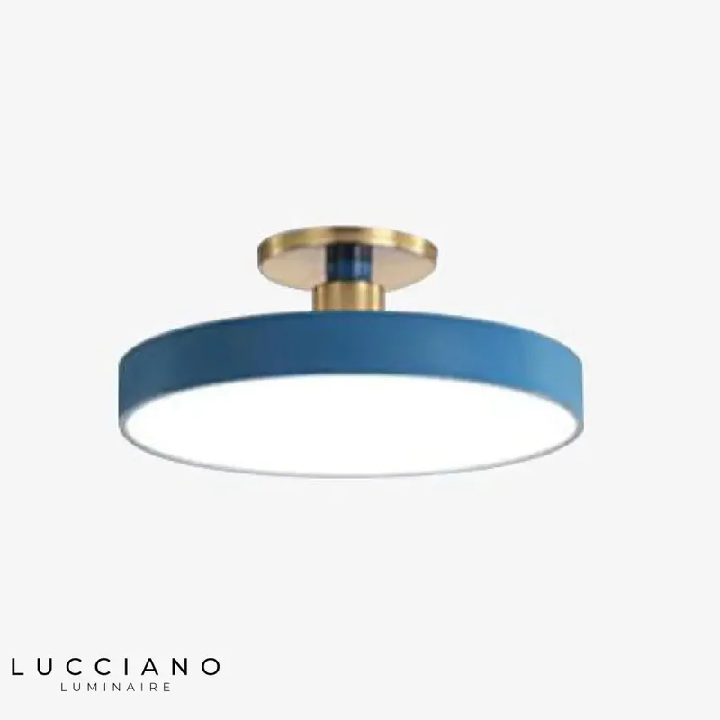Round LED Ceiling Light with Gold Holder