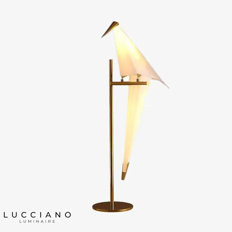 Golden Bird Lamp on Branch