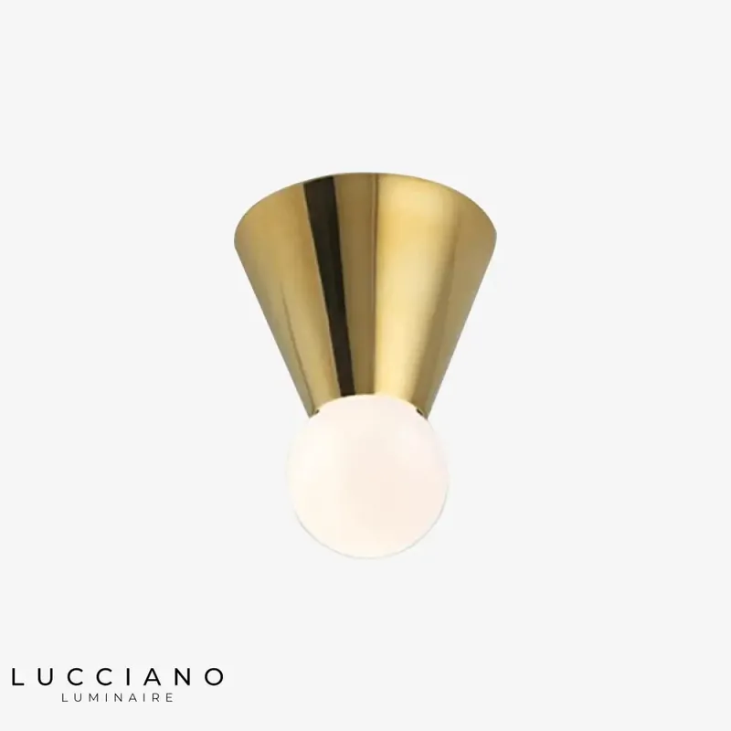 Chrome Cone Glass LED Ceiling Light