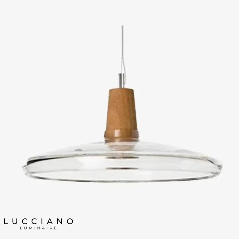 Designer glass LED pendant light