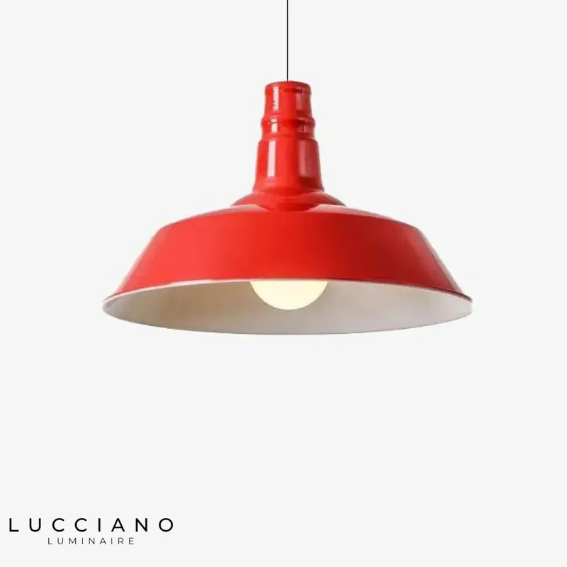 LED Pendant Light with Colored Lampshade