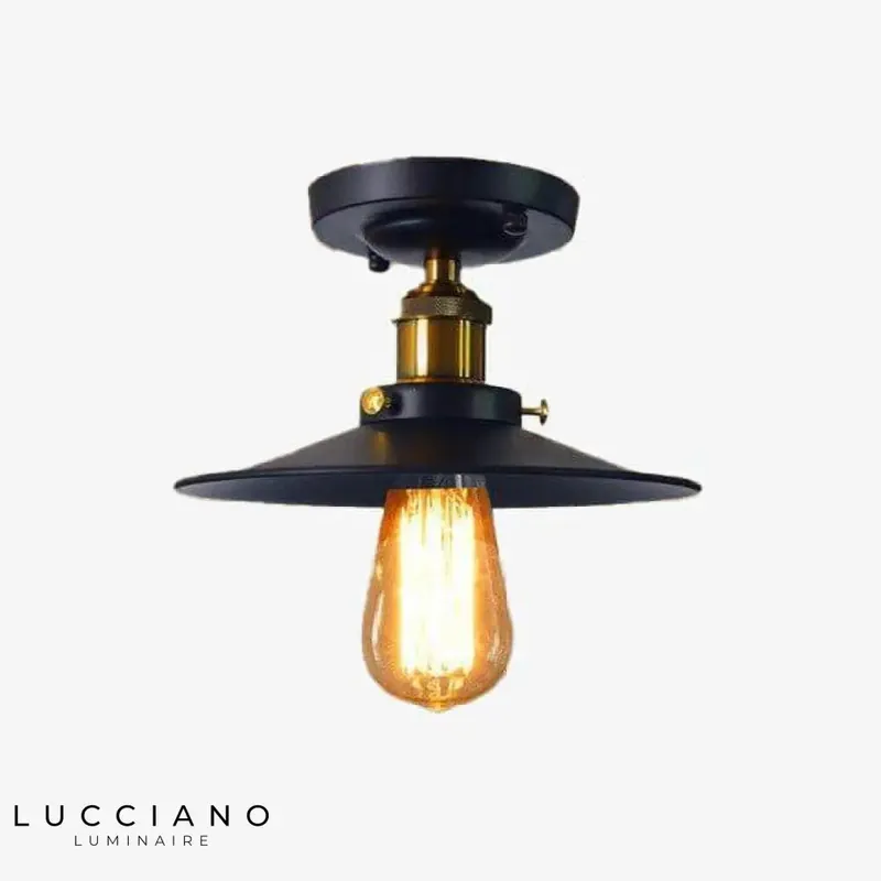 Black and gold retro metal ceiling light