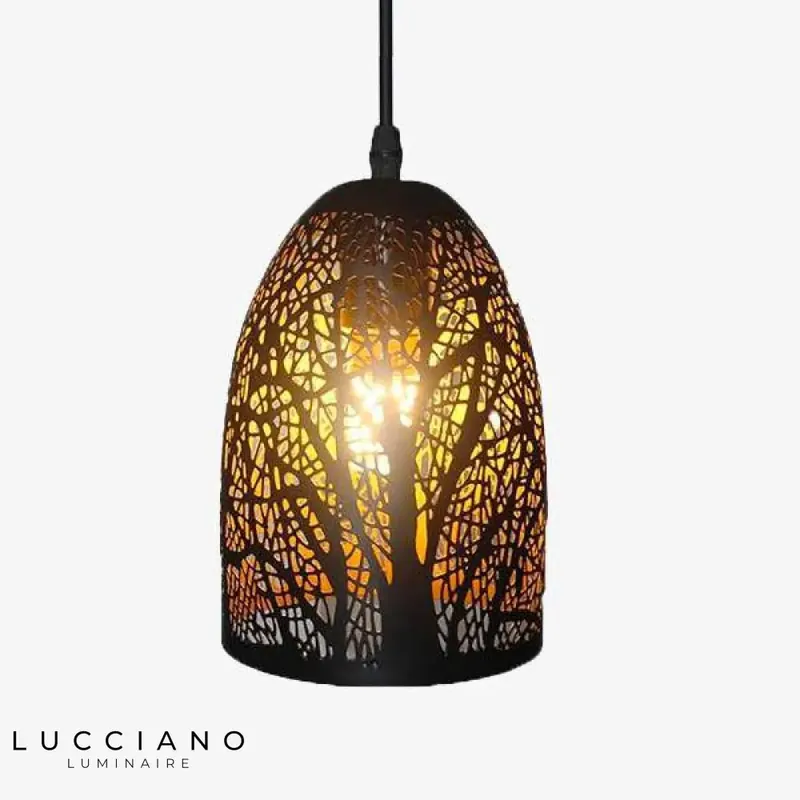 Black LED Etching Pendant Light