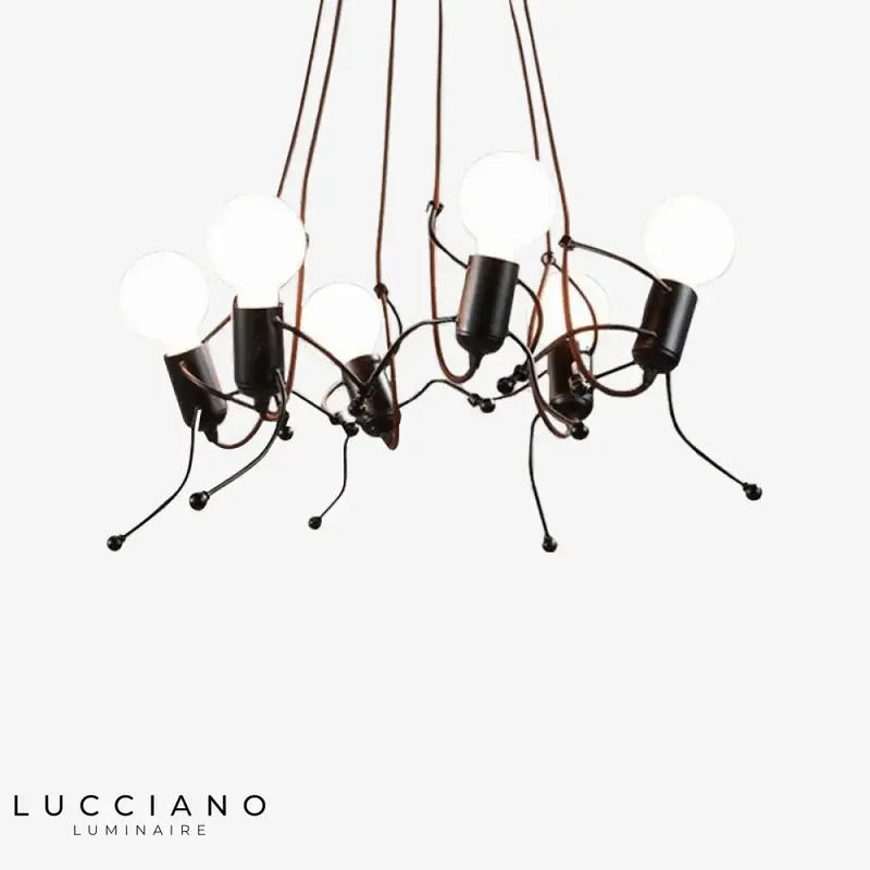Black man silhouette pendant light