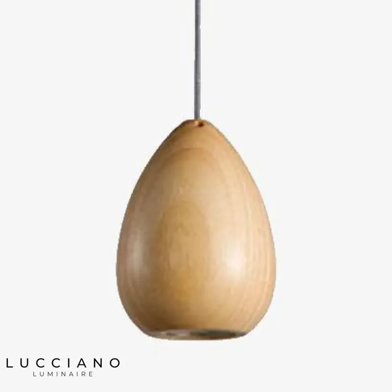 Retro Wooden Ball LED Pendant Light