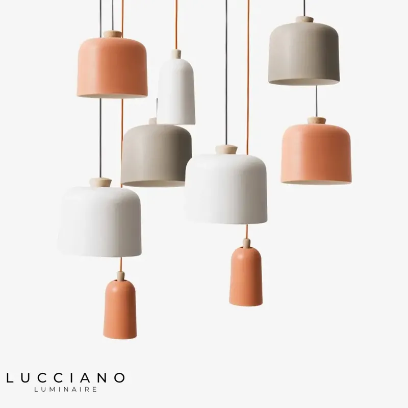 Scandinavian Maloe metal and wood pendant light