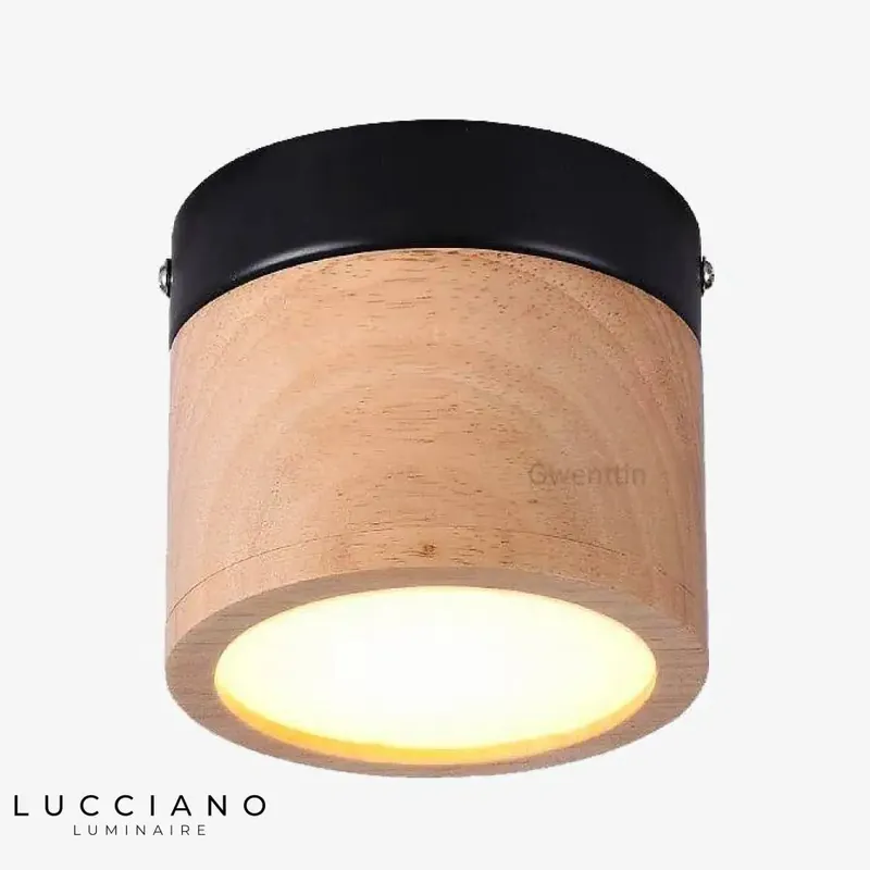 Wooden Cylindrical LED Spot Light