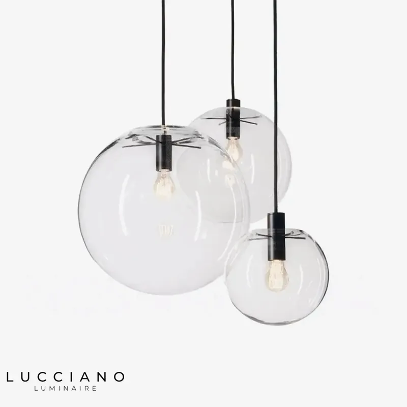 Chrome Glass Globe Pendant Lights