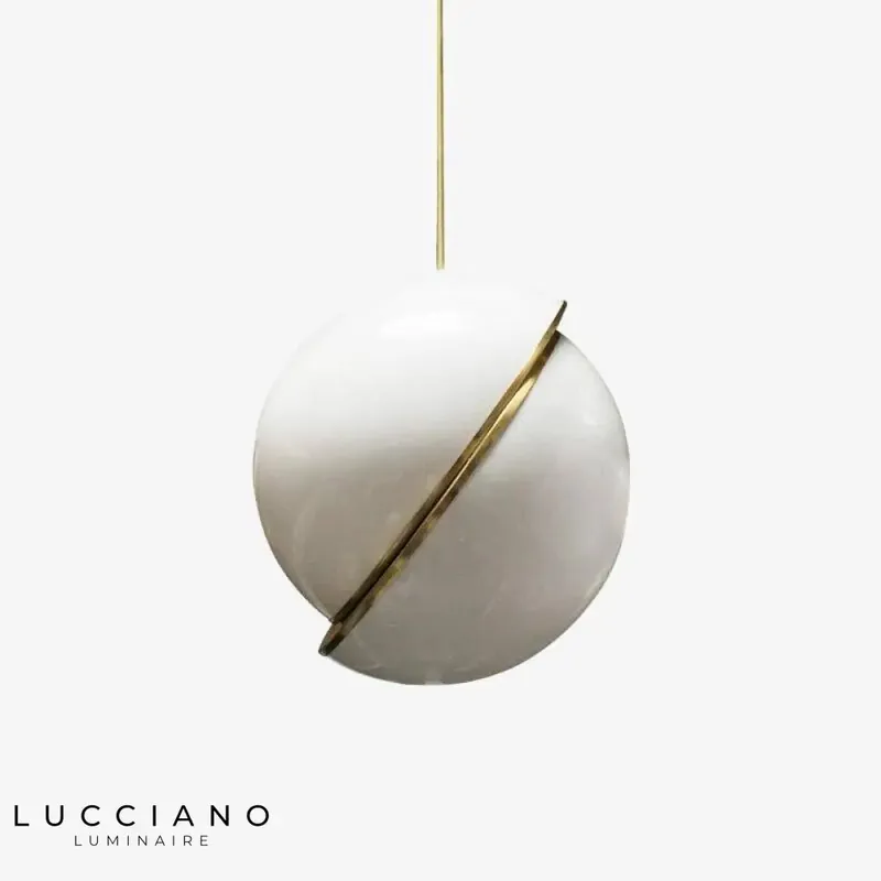 White metal LED dome pendant light