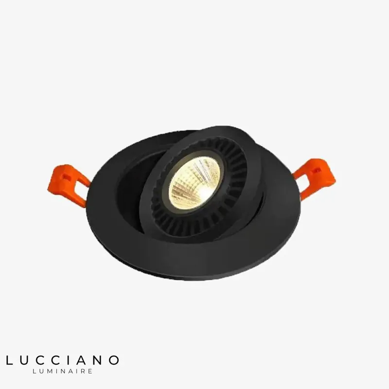 Round adjustable recessed LED spotlight