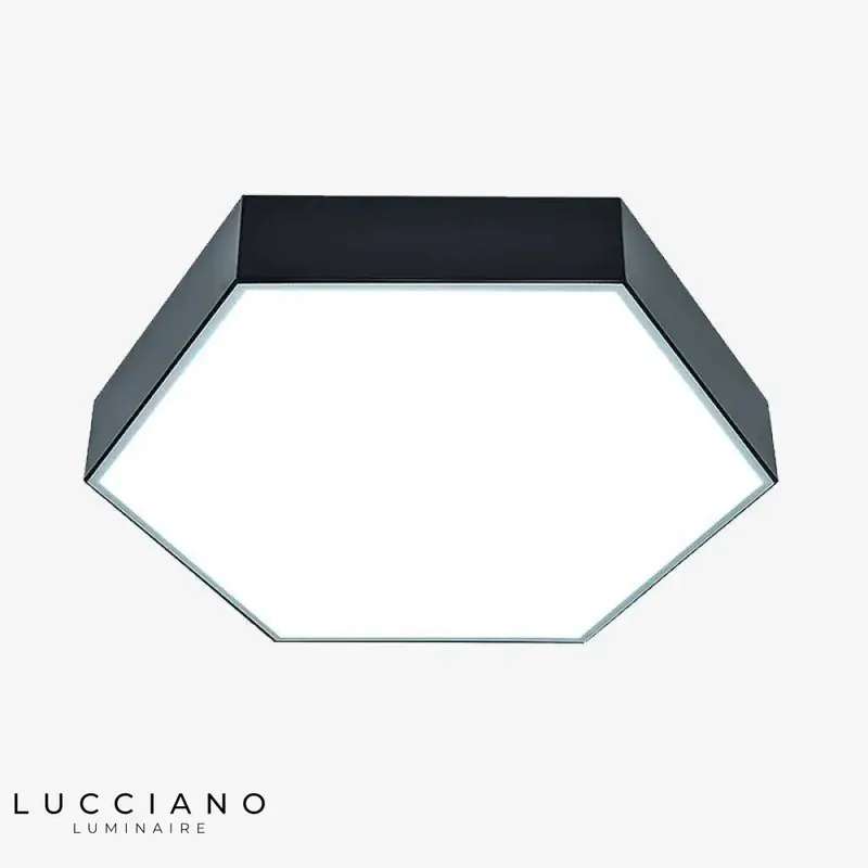 Black Hexagonal LED Chandelier