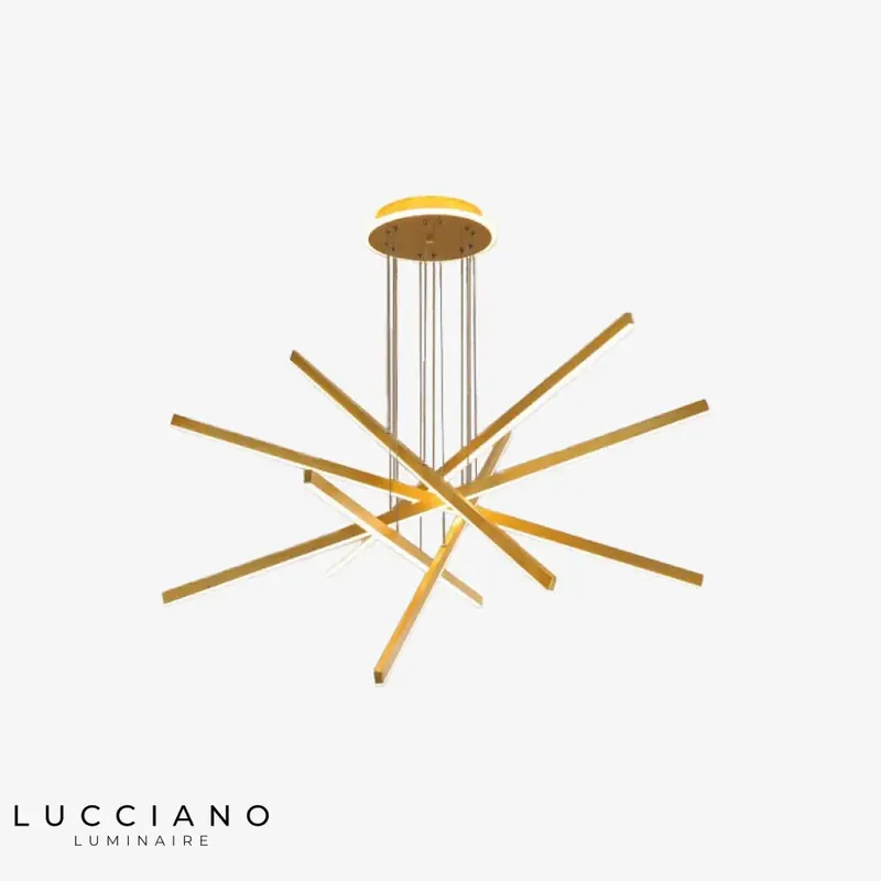 Modern Gold Star LED Pendant Light