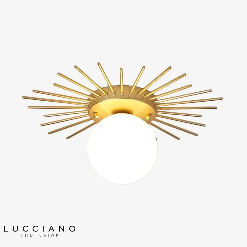 Modern LED Ceiling Light Metallic Sun
