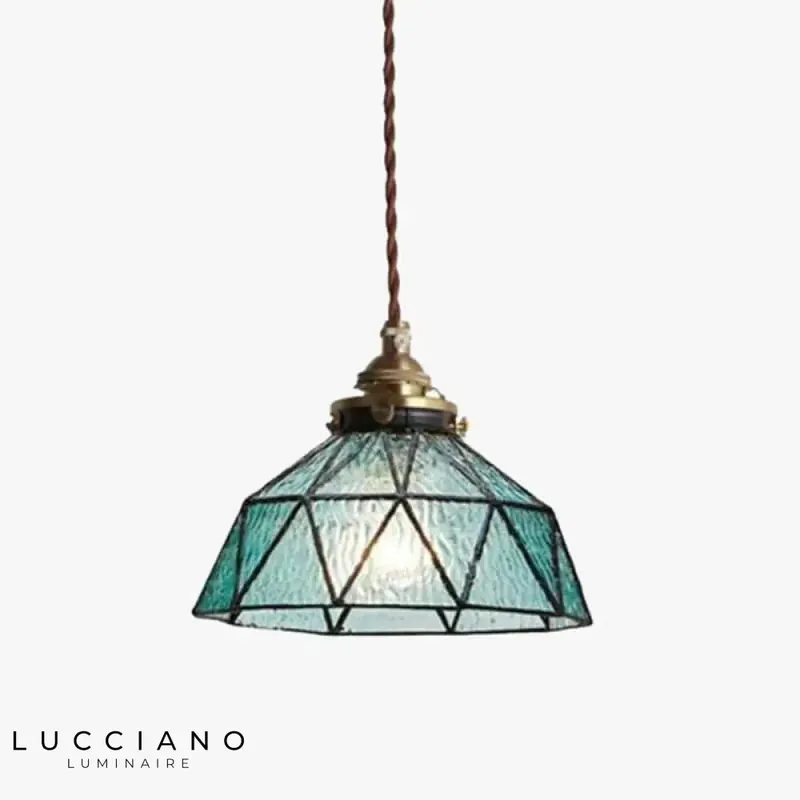 Vintage Colored Glass LED Pendant Light