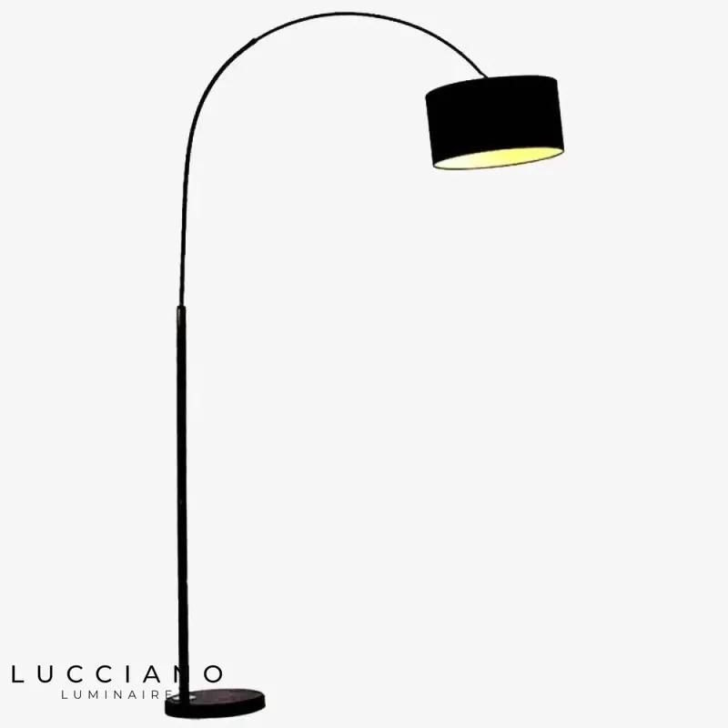 Modern floor lamp fabric shade Steel