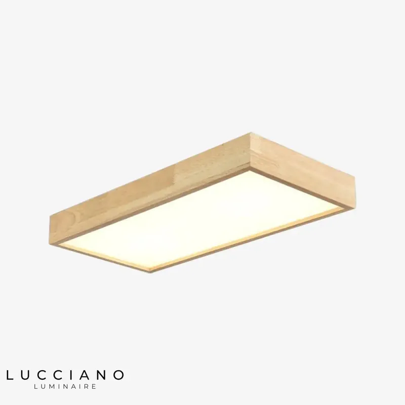 Rectangular Wooden LED Ceiling Light