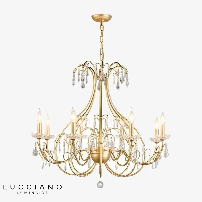 Baroque Gold LED Crystal Chandelier