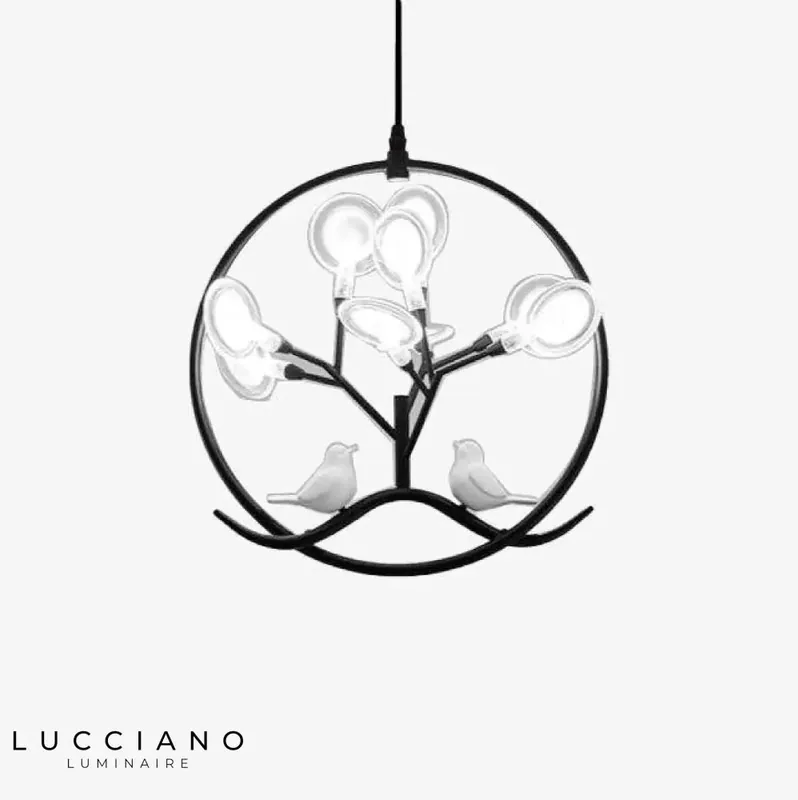 Multi-arm gold LED pendant light