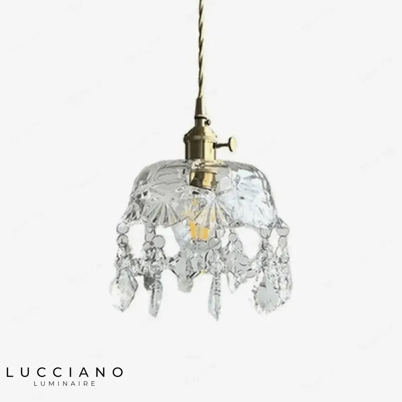 Retro LED Crystal Glass Chandelier