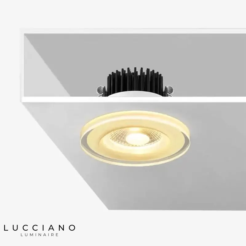 Round recessed 3-color LED spotlight