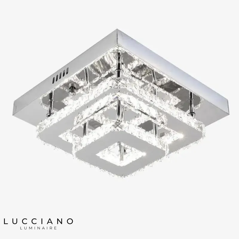 Crystal and mirror: LED ceiling light
