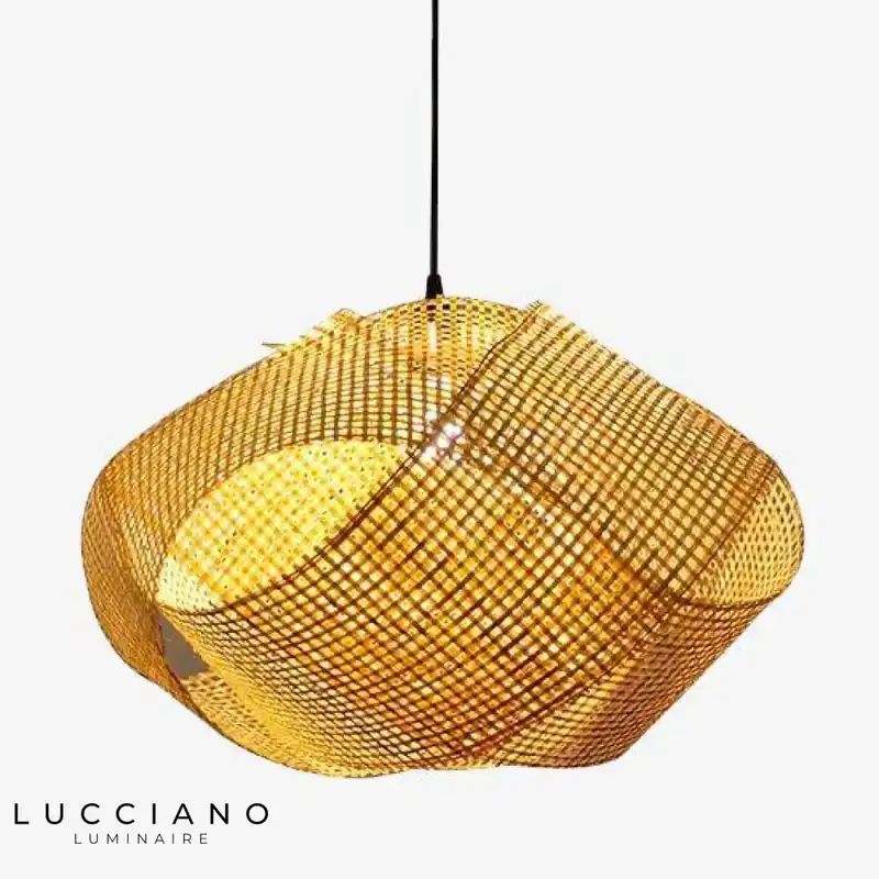 Personality intertwined bamboo pendant lamp