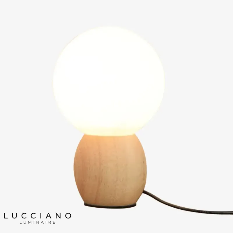 Wooden LED bedside lamp