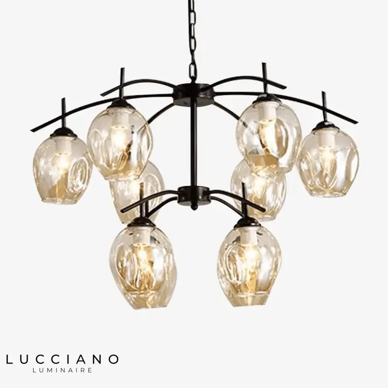 Industrial glass globe pendant light Indoor