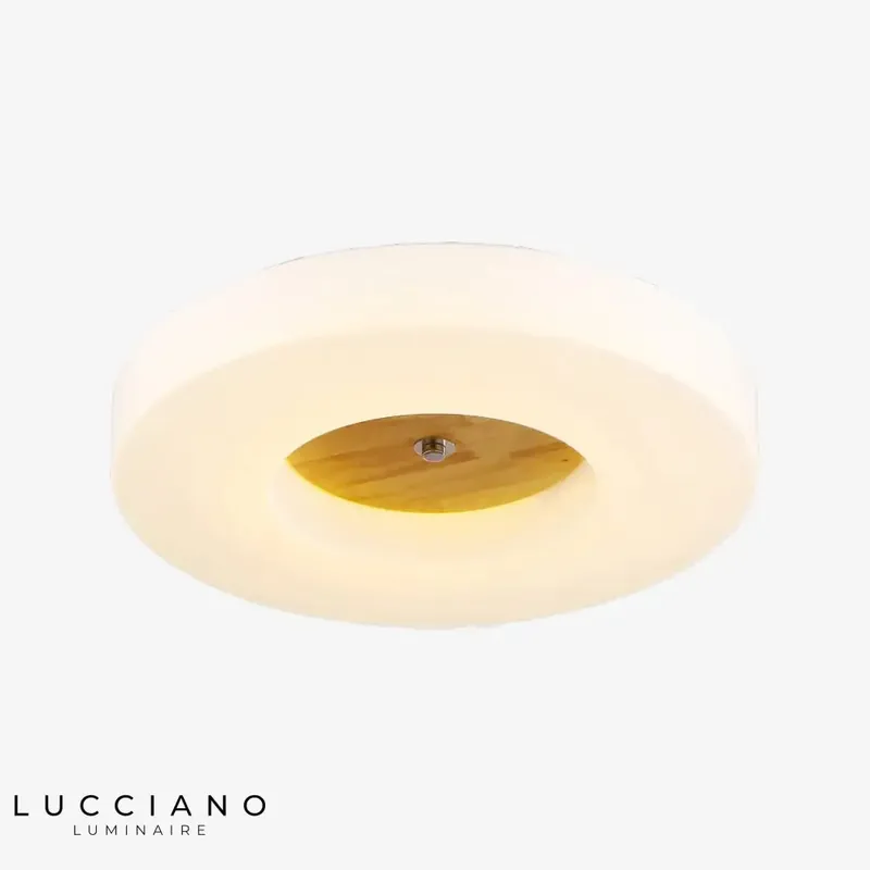 Verena Round Scandinavian Wooden Ceiling Light