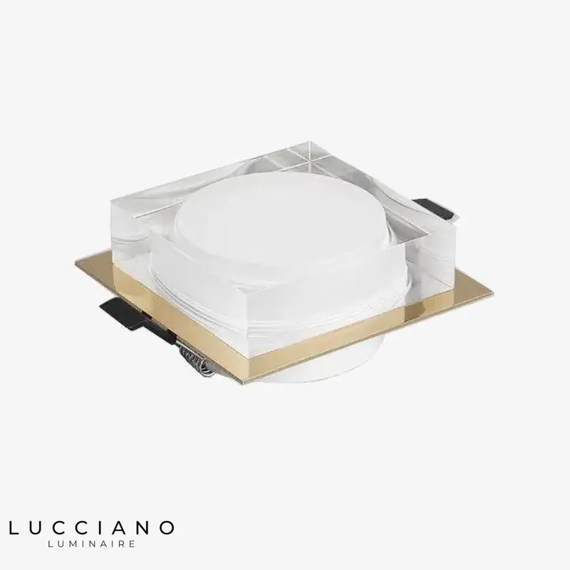 Square chrome-plated LED spotlight