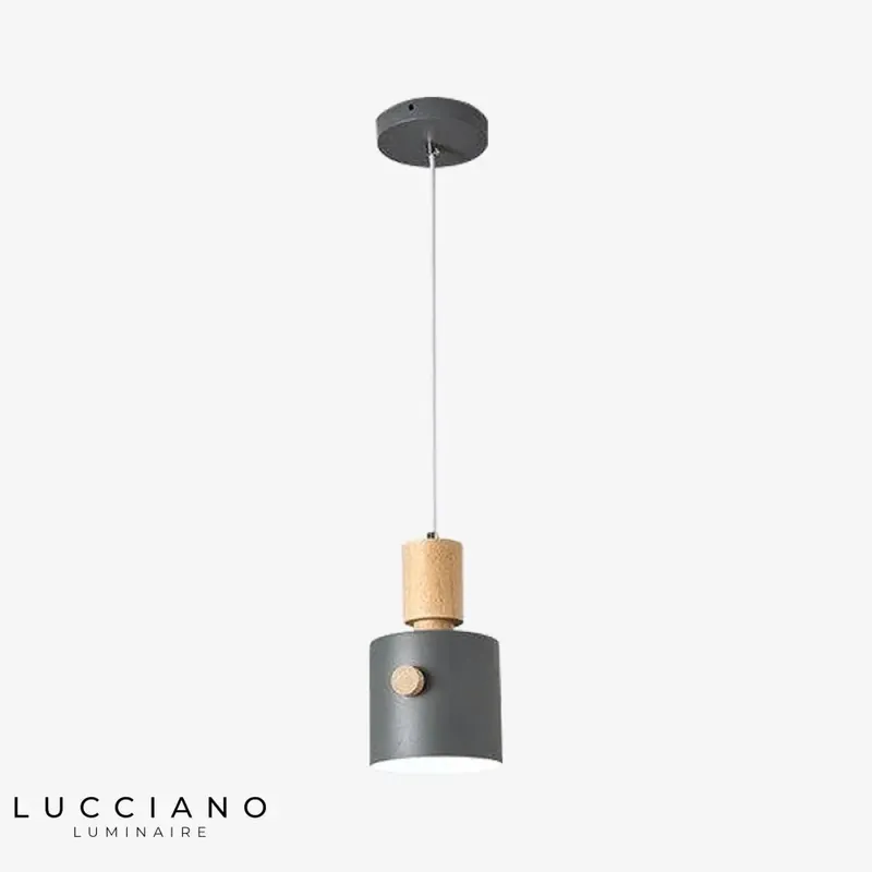 Colored Wood LED Pendant Light