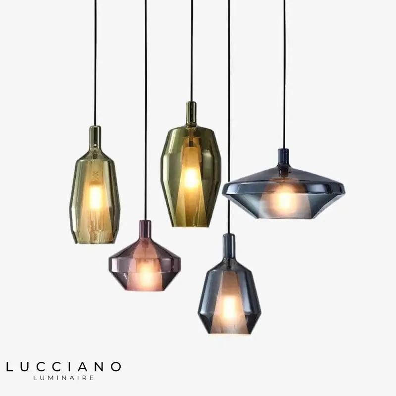 Colored Glass LED Pendant Light