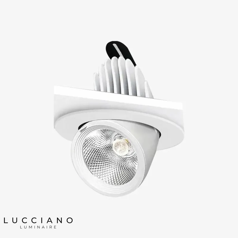 White aluminum adjustable LED spotlight