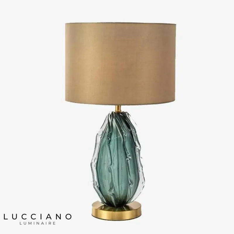 Cylindrical glass LED designer lamp