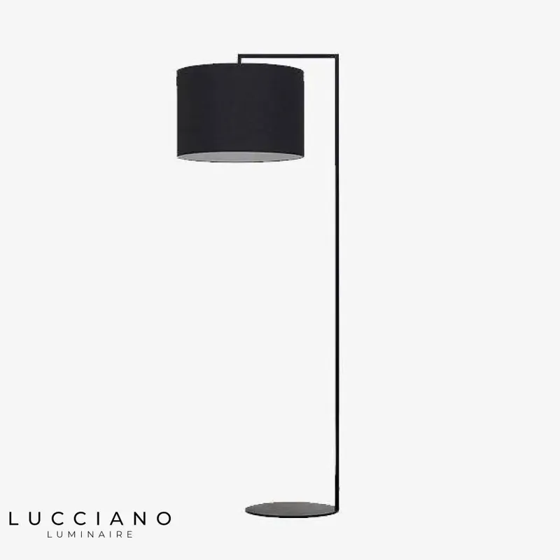 Contemporary Floor Lamp Fabric Shade