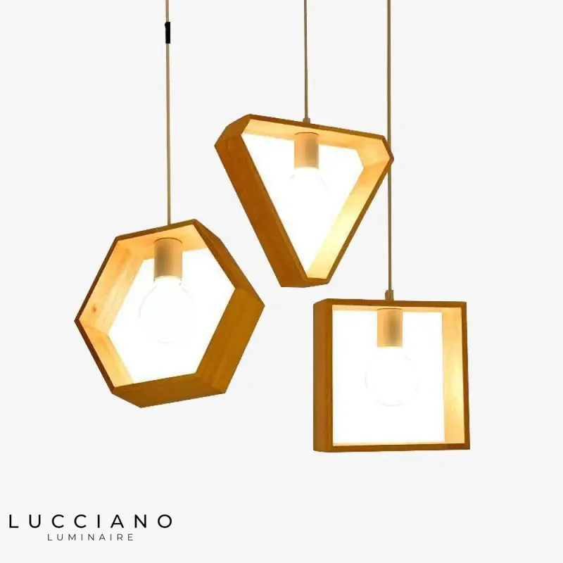 Botimi Shape Wooden Pendant Light