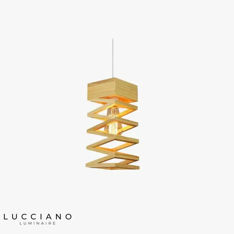Designer Spiral Wooden LED Lamp