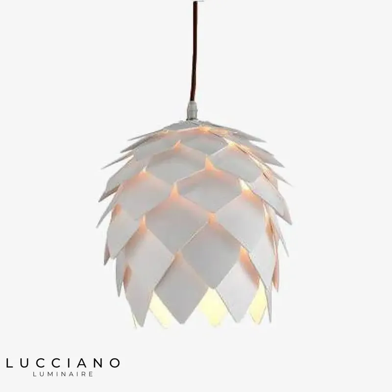 Colorful flower petal pendant light