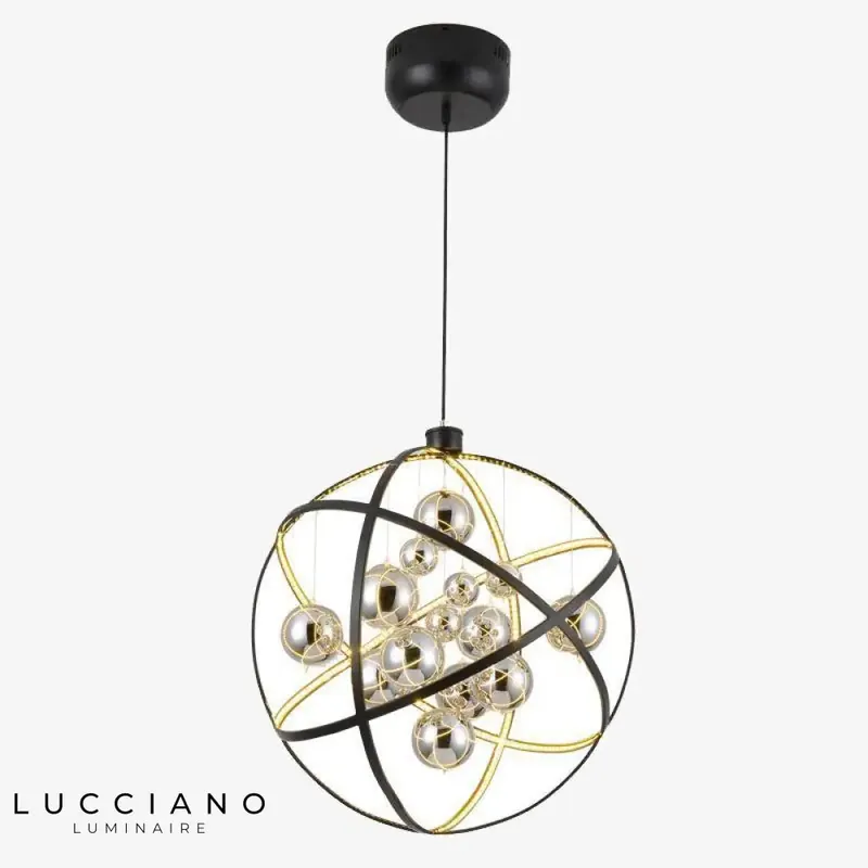 Black Sphere Design LED Pendant Light