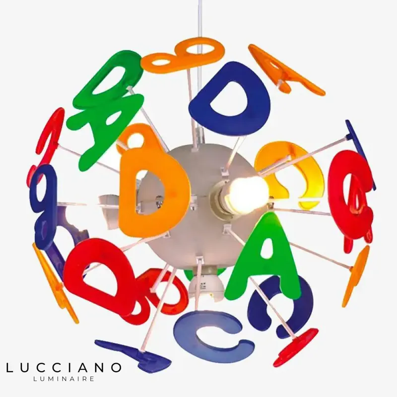 Alphabet LED Colorful Children's Light Fixture