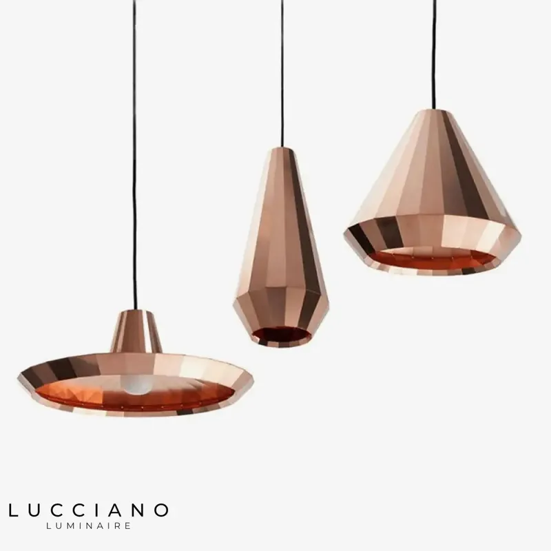 Rose Gold Geometric Loft Pendant Light