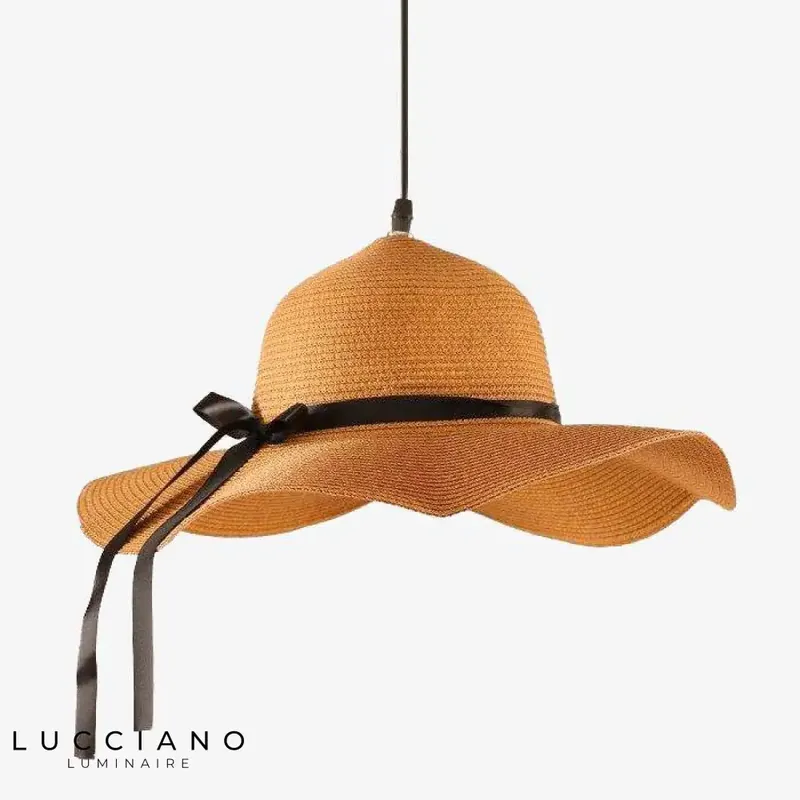 Straw Hat Pendant Light