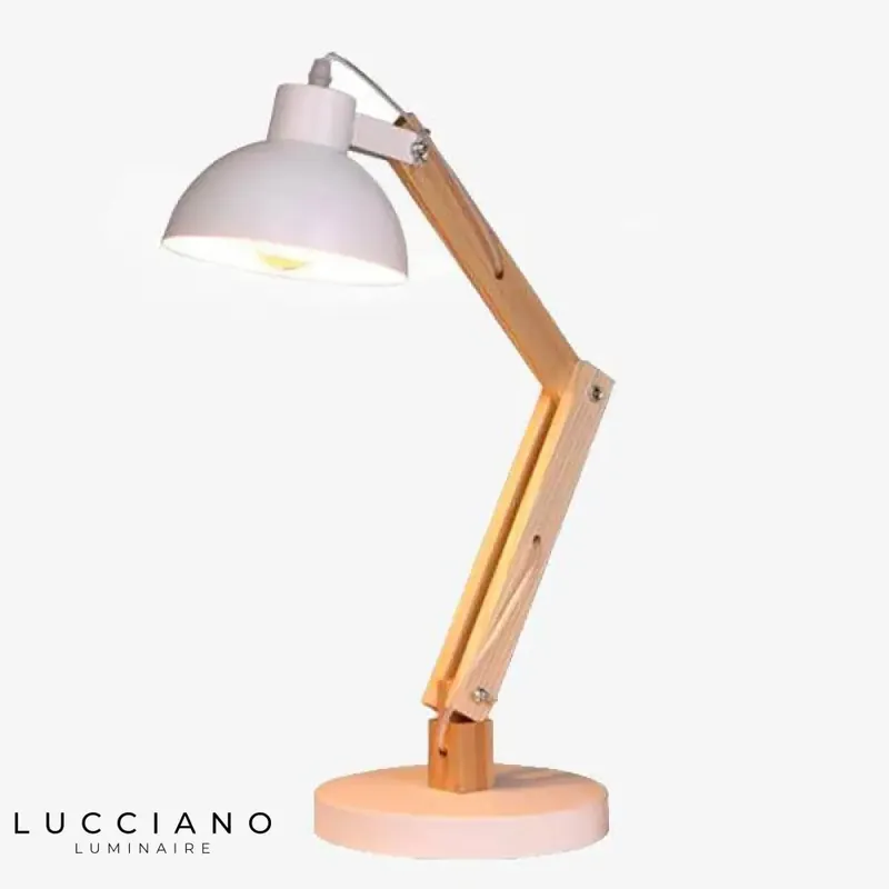 Adjustable Wooden Desk Lamp Manu